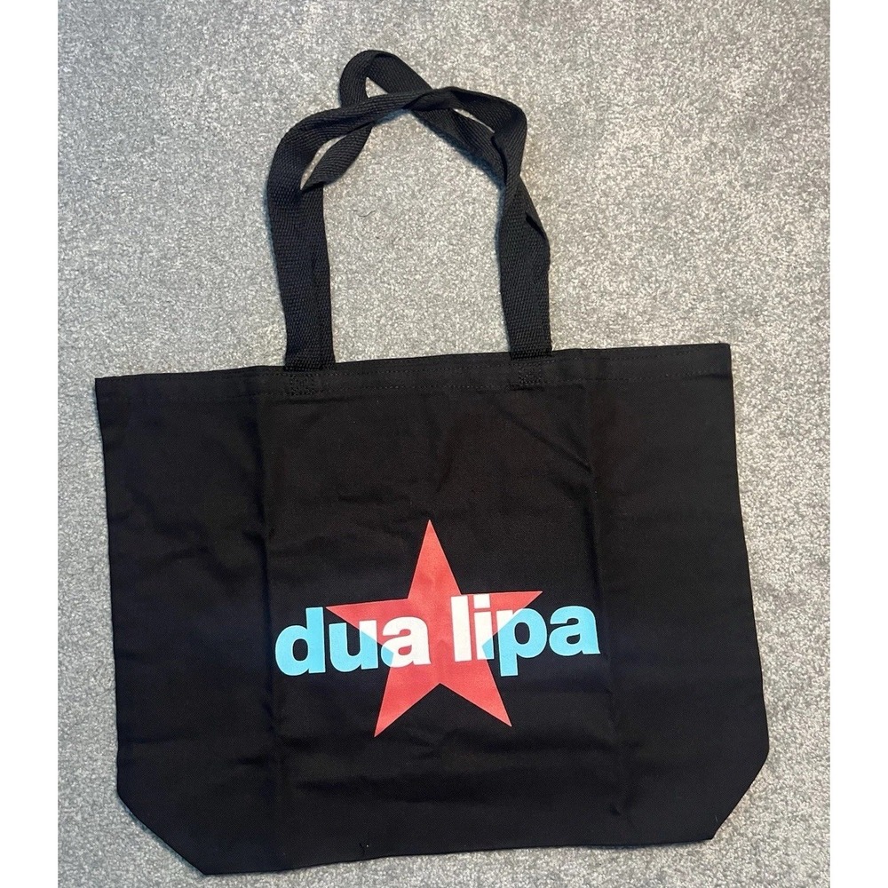 Dua Lipa Tour Black Canvas Tote Bag‎ New